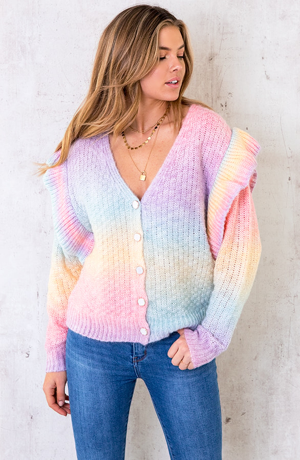Tie Dye Ruffle Vest Pastel – shoparchief, foto 10