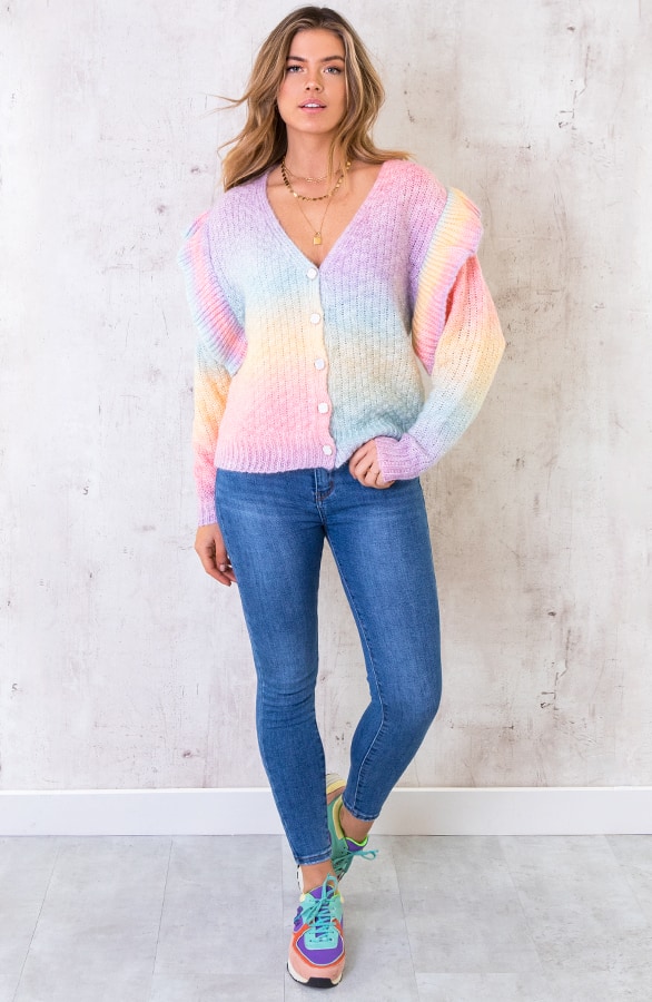 Tie Dye Ruffle Vest Pastel – shoparchief, foto 8
