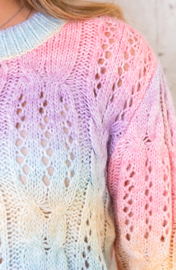 Tie Dye Trui Gehaakt Pastel – shoparchief, foto 3