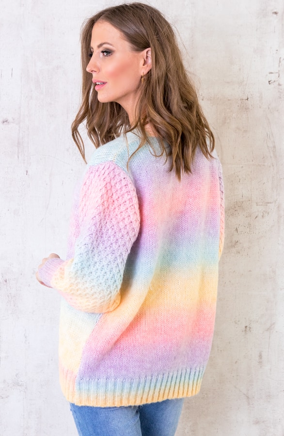 Tie Dye Cardigan Gehäkelt Pastell, Shoparchiv, Foto 4
