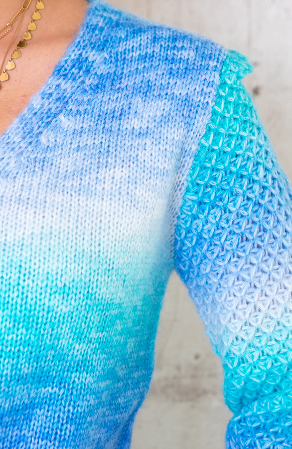 Tie Dye Vest Met Patroon Blauw – shoparchief, foto 4
