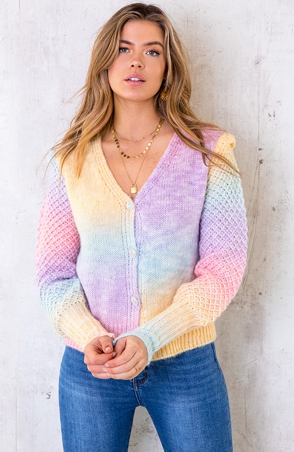 Tie Dye Vest Met Patroon Pastel – shoparchief