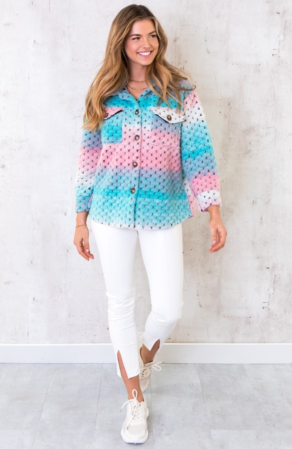 Tie Dye Woven Jacket Blauw – shoparchief, foto 2