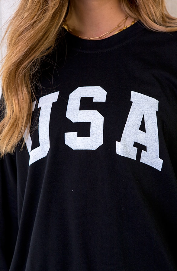 USA Sweater Dames Zwart – shoparchief, foto 3