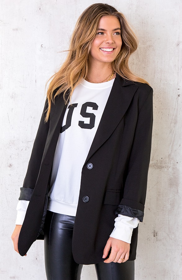 Ultra Boyfriend Blazer Zwart – shoparchief, foto 7