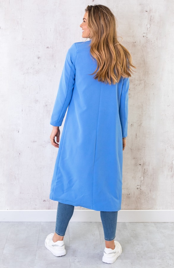 Ultra Long Blazer Blauw – shoparchief, foto 5