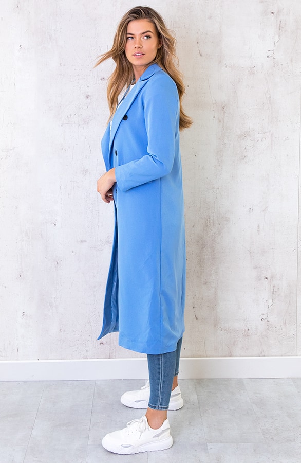 Ultra Long Blazer Blauw – shoparchief, foto 3