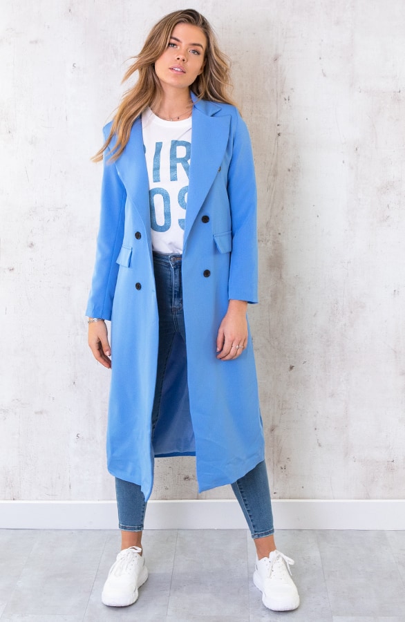 Ultra Long Blazer Blauw – shoparchief