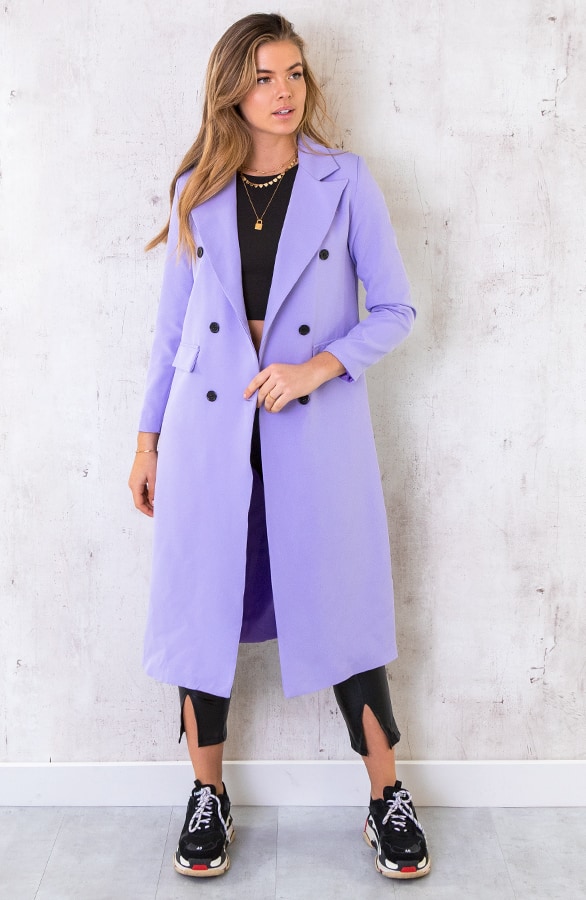Ultra Long Blazer Lila – shoparchief, foto 6