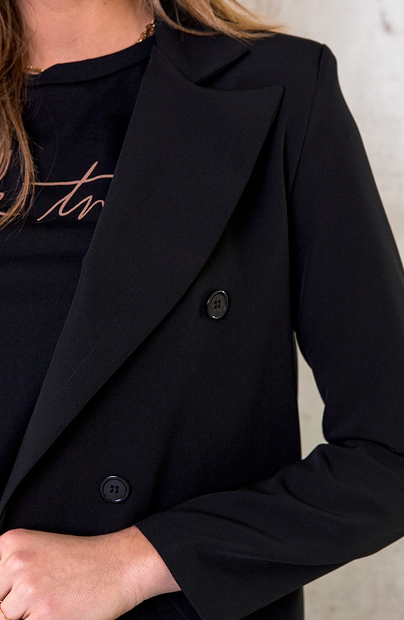 Ultra Long Blazer Zwart – shoparchief, foto 5
