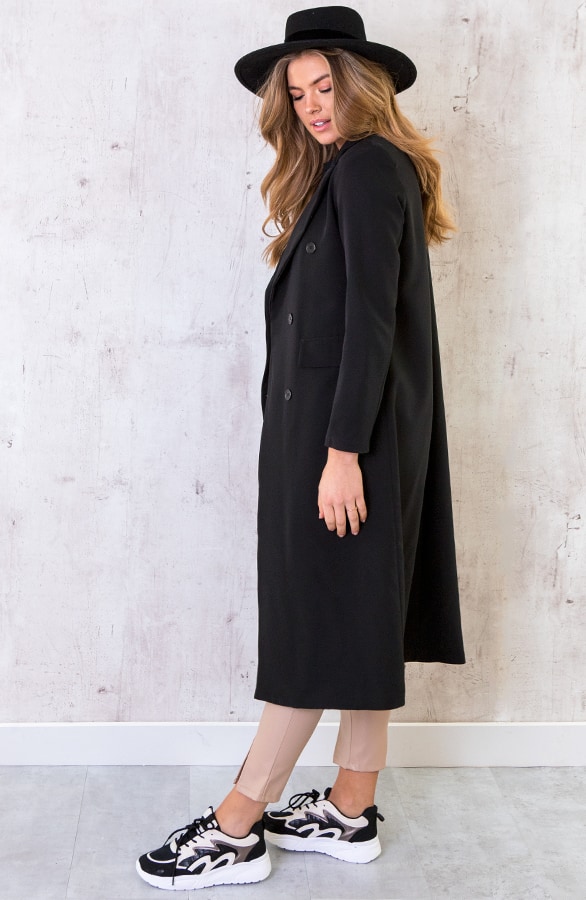 Ultra Long Blazer Zwart – shoparchief, foto 3