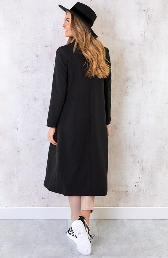 Ultra Long Blazer Zwart – shoparchief, foto 4