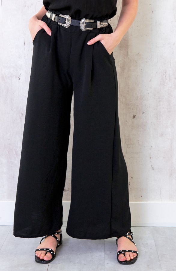 Bali Palazzo Pants 7/8 Zwart – shoparchief