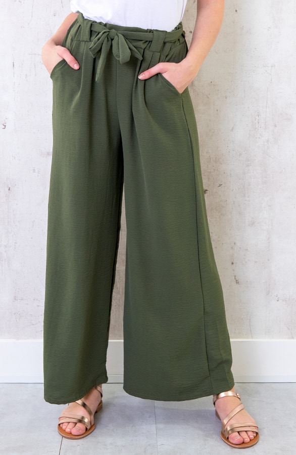 Bali Palazzo Pants 7/8 Army – shoparchief