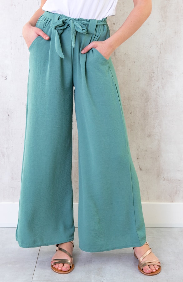 Bali Palazzo Pants 7/8 Dust Mint – shoparchief