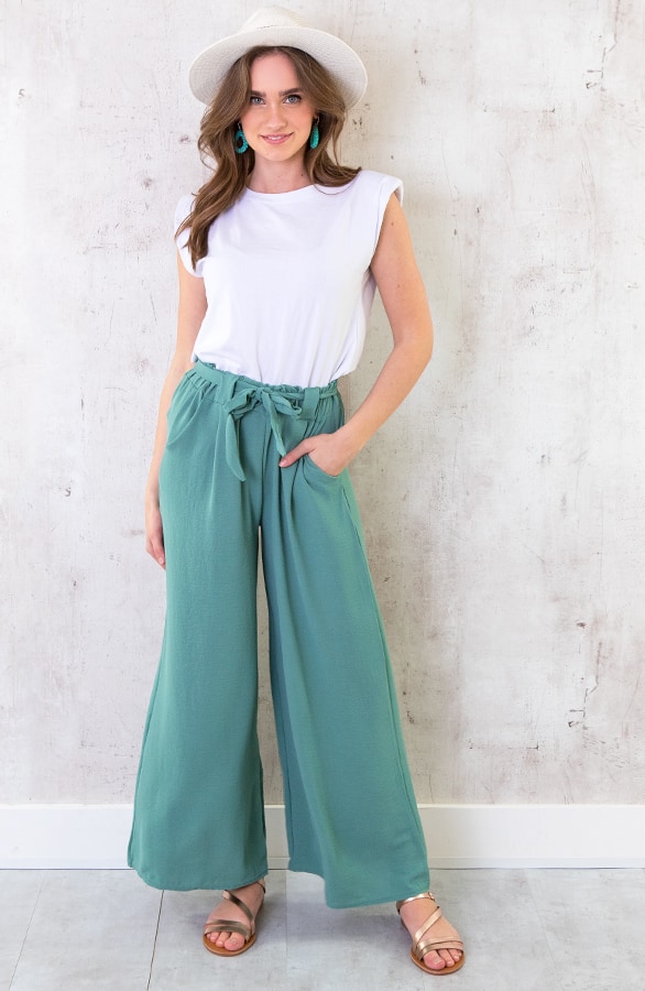 Bali Palazzo Pants 7/8 Dust Mint – shoparchief, foto 2