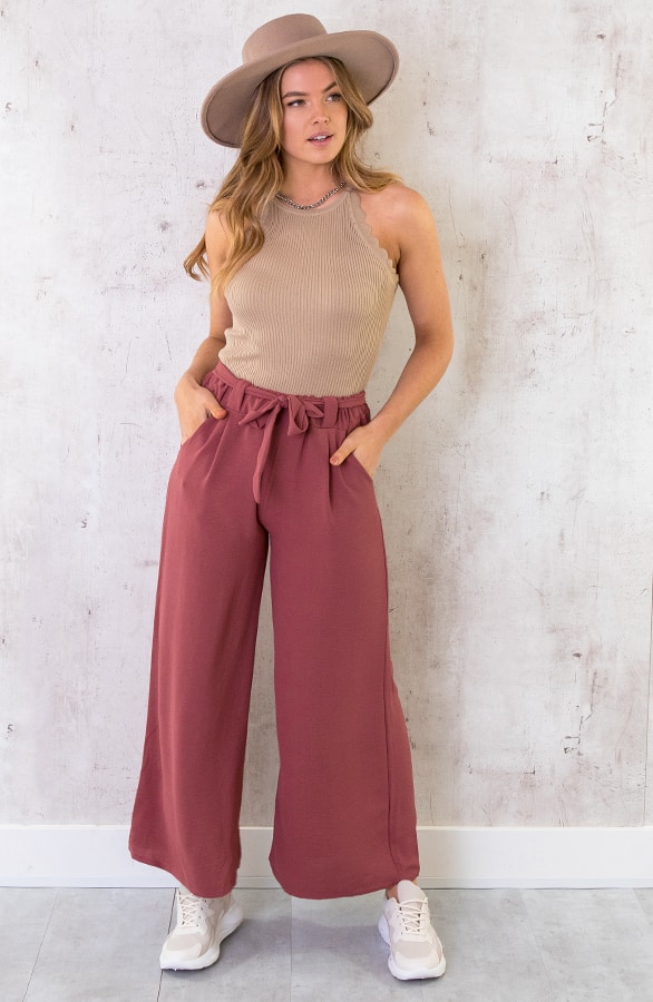 Bali Palazzo Pants 7/8 Dust Pink – shoparchief, foto 2