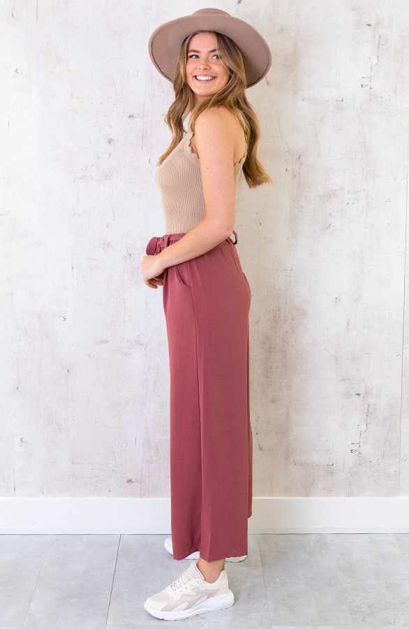 Bali Palazzo Pants 7/8 Dust Pink – shoparchief, foto 3