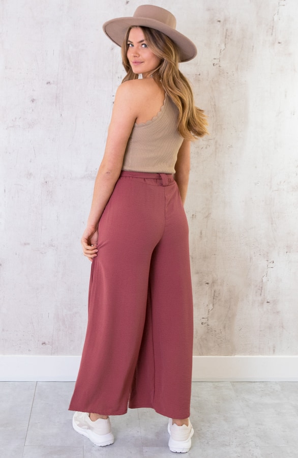 Bali Palazzo Pants 7/8 Dust Pink – shoparchief, foto 8
