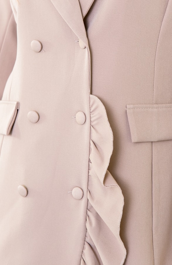 Blazer Dress Button Beige – shoparchief, foto 4