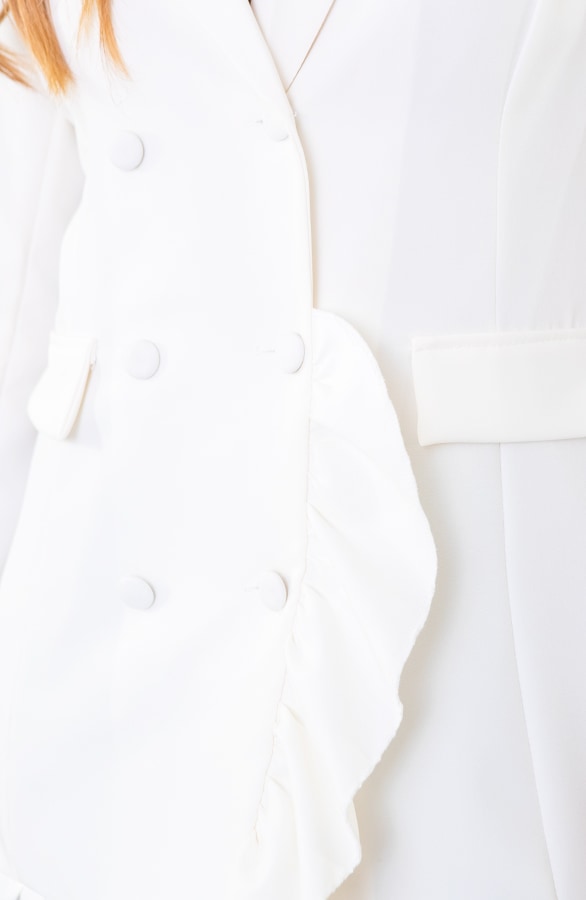 Blazer Dress Button Offwhite – shoparchief, foto 4