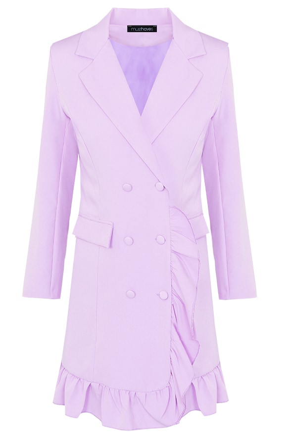 Blazer Dress Button Lila – shoparchief