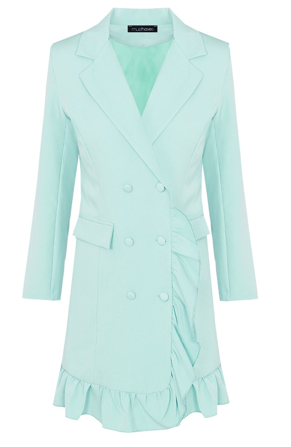 Blazer Dress Button Mint – shoparchief