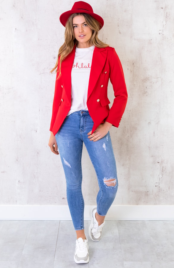Skinny Broek High Waist Damaged – shoparchief, foto 6