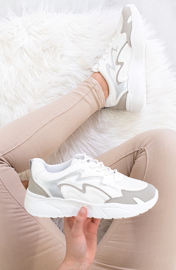 Dad Sneakers Flame Wit – shoparchief