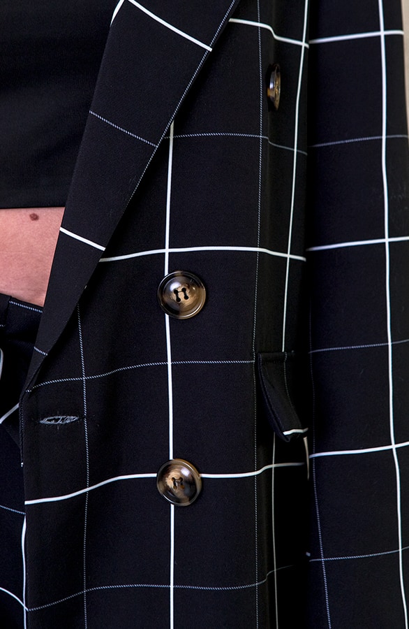 Geblokte Blazer Zwart – shoparchief, foto 4