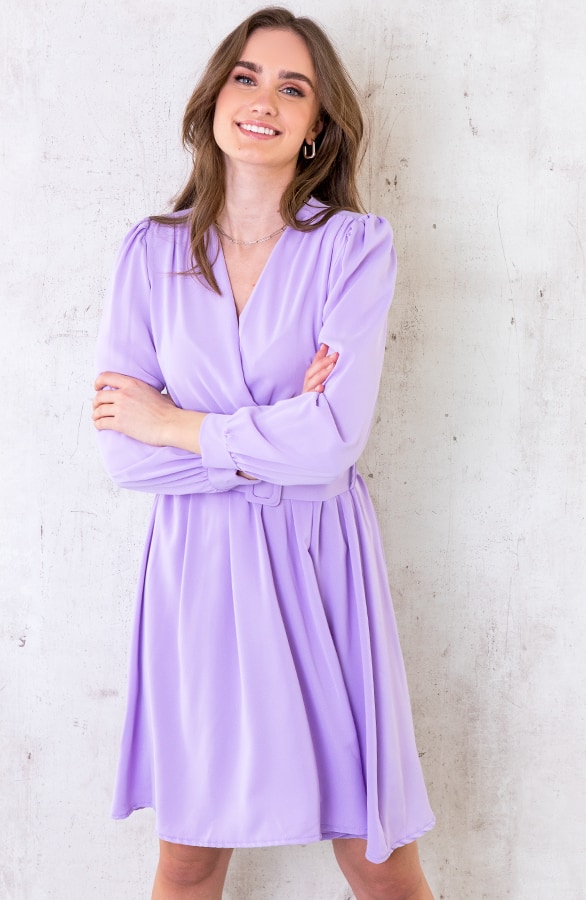 Jurk Met Ceintuur Lila – shoparchief, foto 2