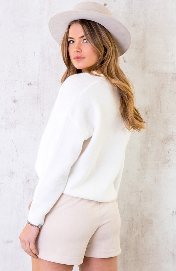Suedine Short Met Zakken Beige – shoparchief, foto 4