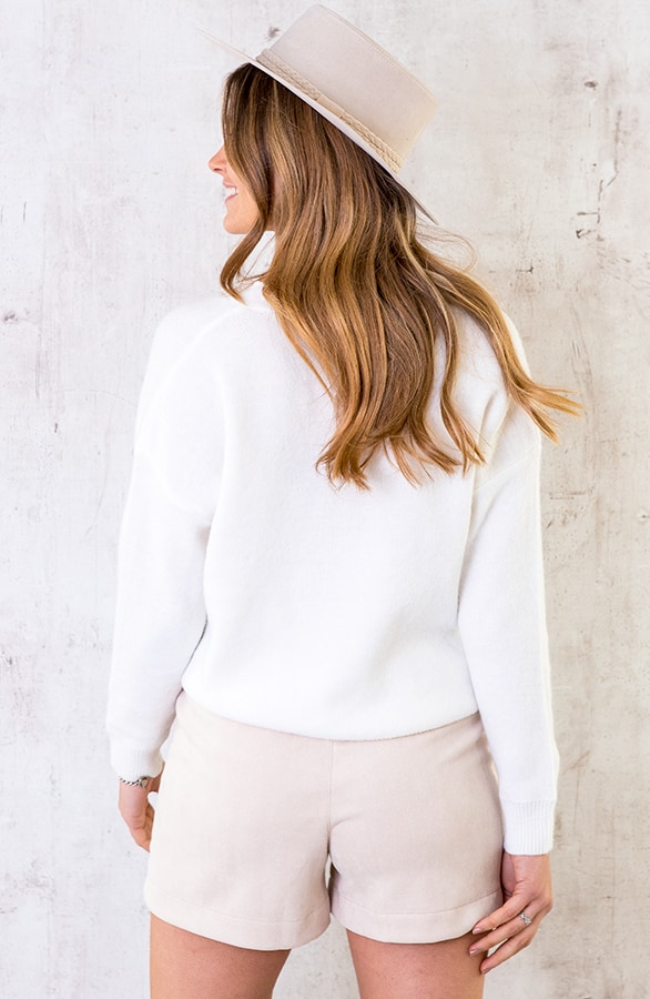 Suedine Short Met Zakken Beige – shoparchief, foto 5