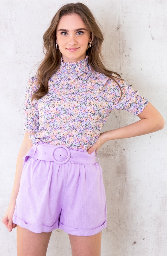 Linnen Ceintuur Short Lila – shoparchief, foto 2