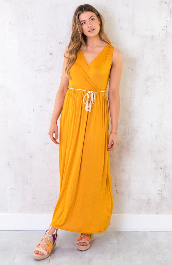 Maxi Jurk Bali Oker – shoparchief