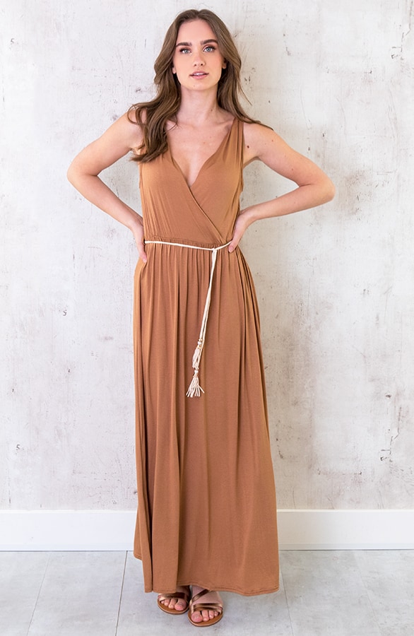 Maxi Jurk Bali Camel – shoparchief, foto 2