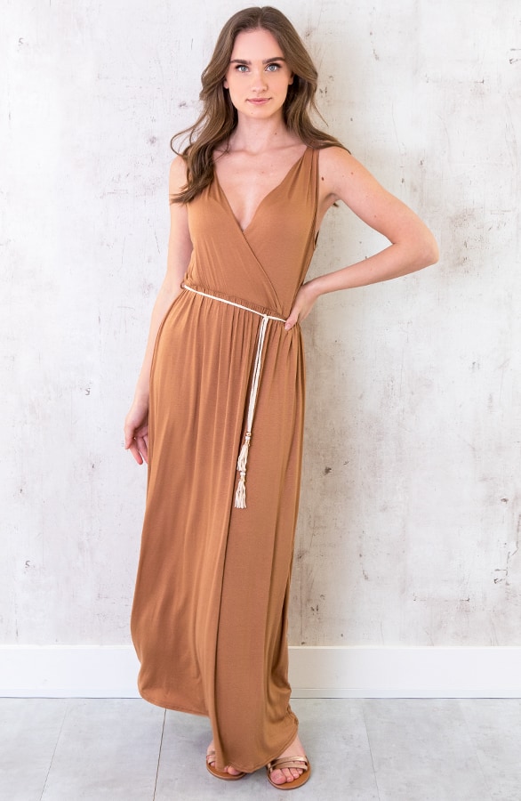 Maxi Jurk Bali Camel – shoparchief, foto 3