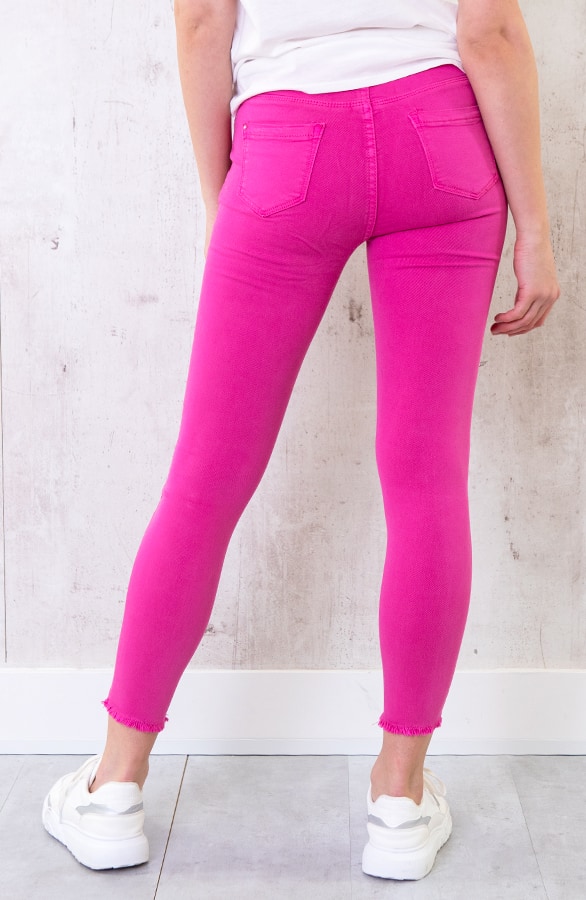 Mid Waist Skinny 7/8 Fuchsia – shoparchief, foto 3