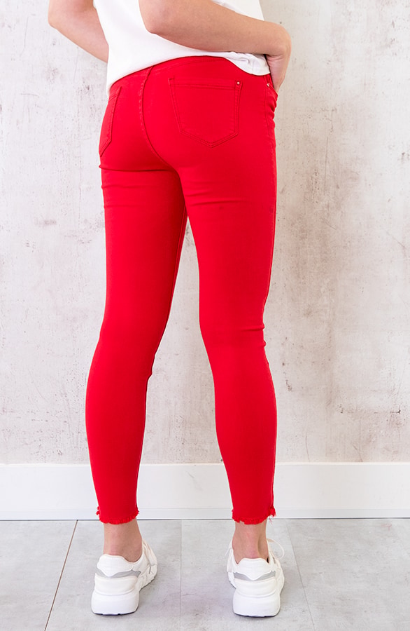 Mid Waist Skinny 7/8 Rood – shoparchief, foto 5