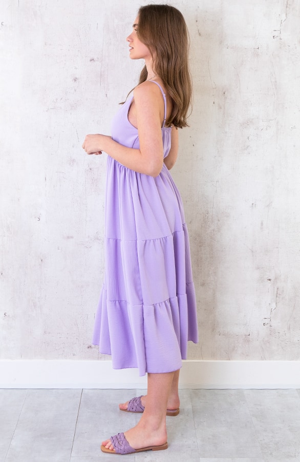 Midi Jurk Monaco Lila – shoparchief, foto 3