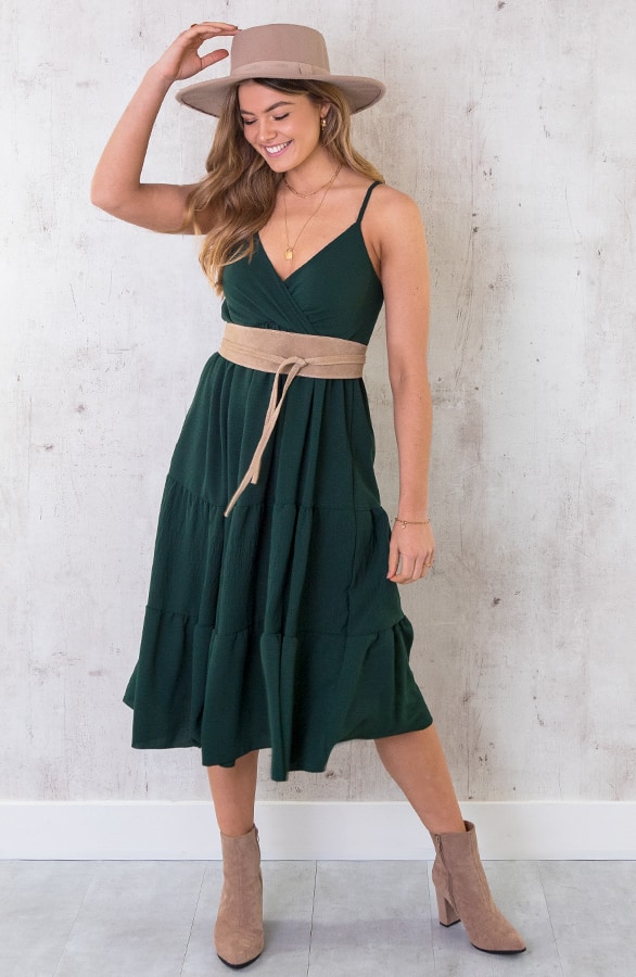 Midi Jurk Monaco Smaragd – shoparchief