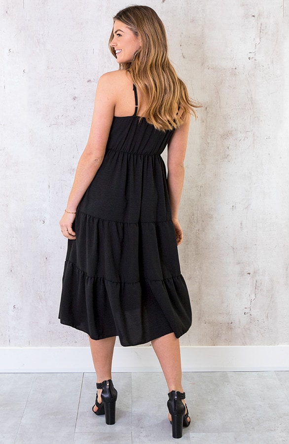 Midi Jurk Monaco Zwart – shoparchief, foto 3