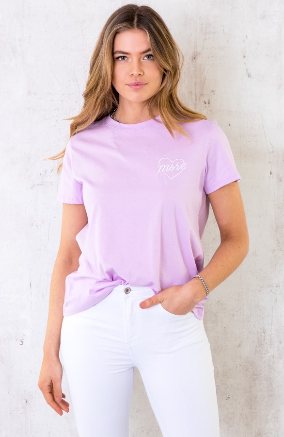 More Love Top Lila Wit – shoparchief