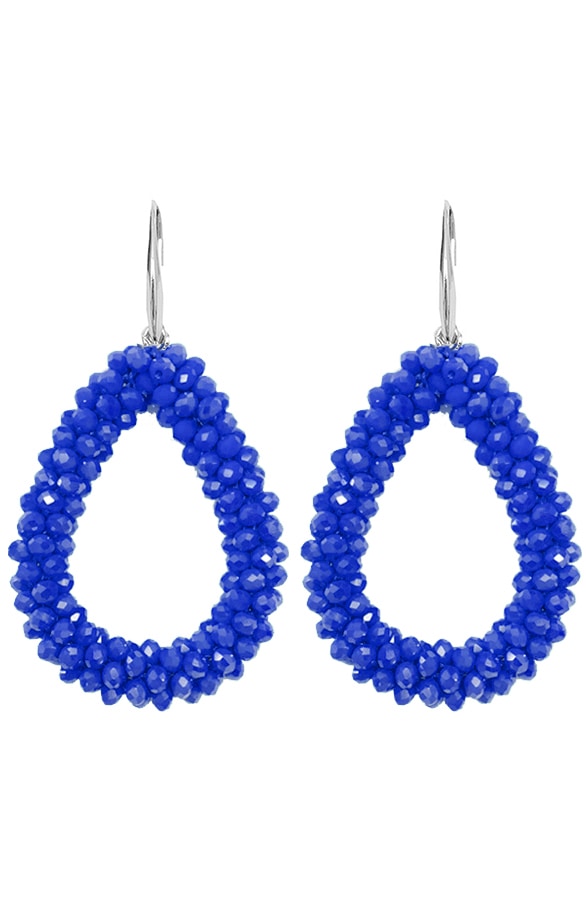 Oval Kobalt Oorbellen – shoparchief