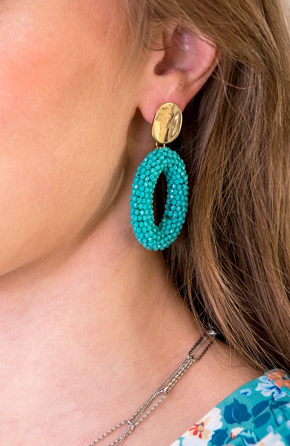 Oval Limited Oorbellen Turquoise – shoparchief, foto 3