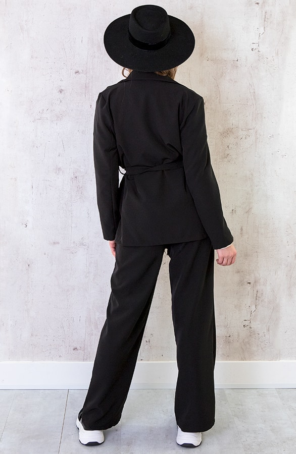 Oversized Blazer Met Strik Zwart – shoparchief, foto 5