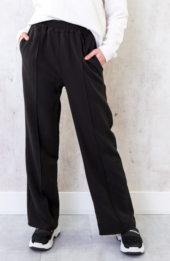Pantalon Met Elastiek Zwart – shoparchief