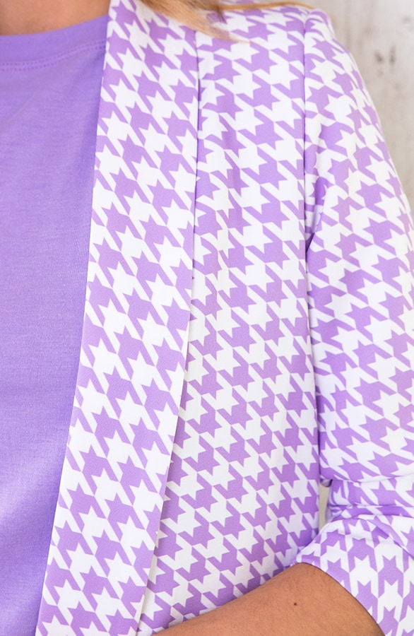 Pied De Poule Blazer Lila – shoparchief, foto 5