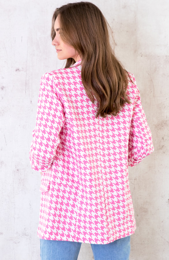 Pied De Poule Blazer Roze – shoparchief, foto 8