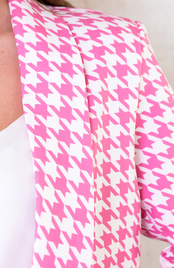 Pied De Poule Blazer Roze – shoparchief, foto 3